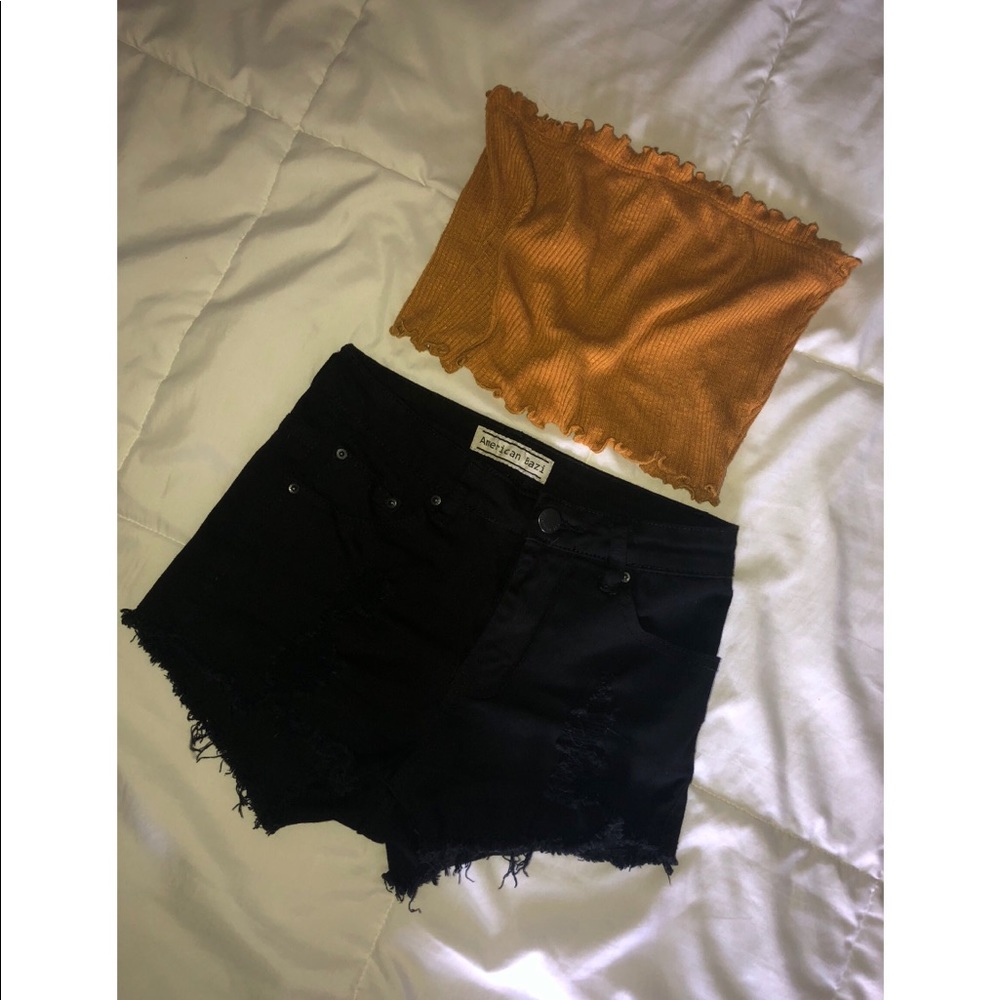 Distressed Jean Shorts